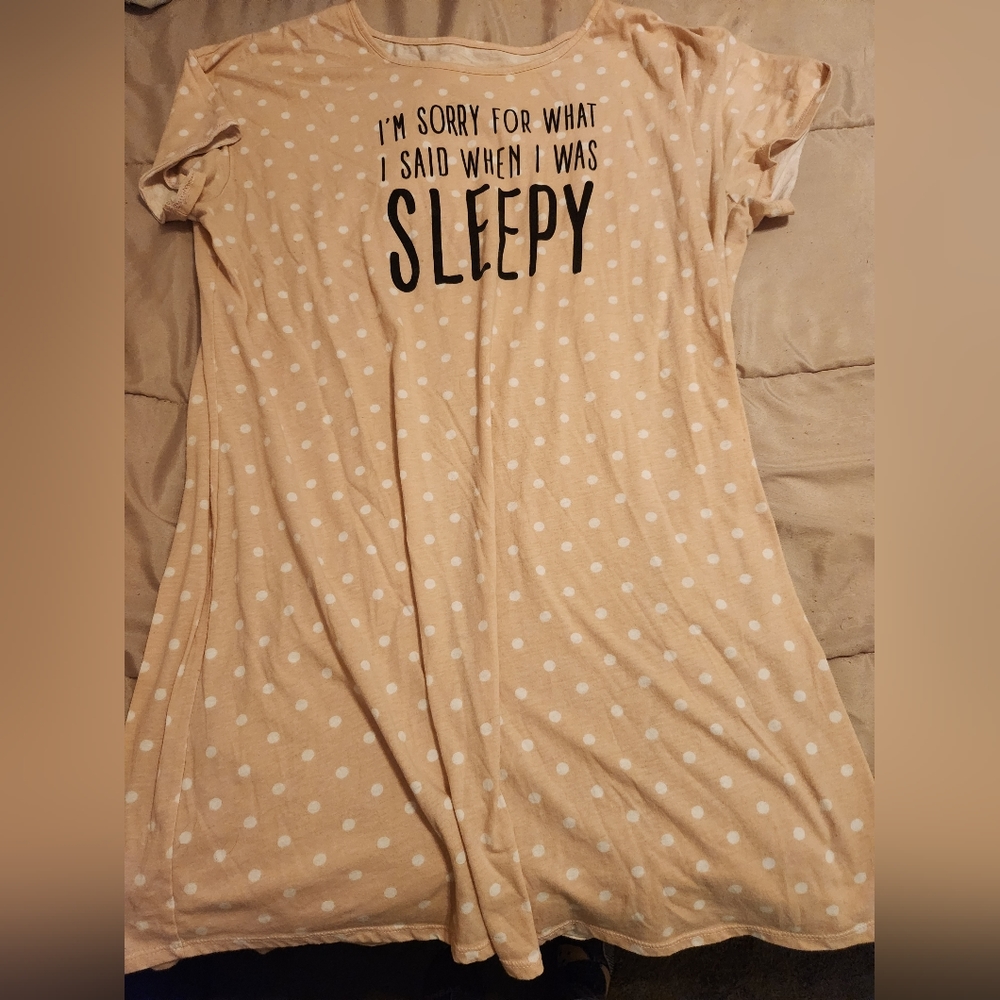 Secret treasure Sorry for what I said Nightgown Size Large